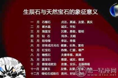 ​生辰石对照表：帮你找到属于你的生辰石