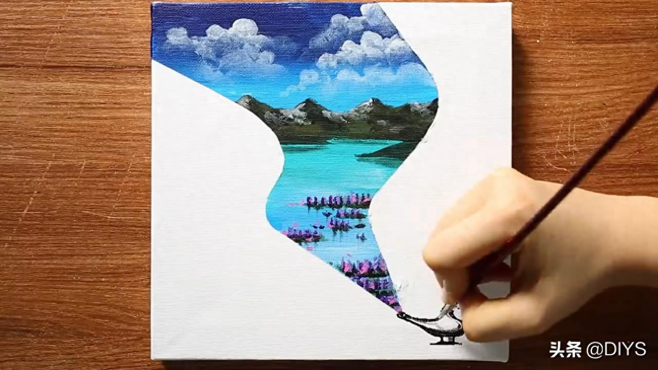 手工绘画作品，阿拉丁神灯的简单画法，创意十足