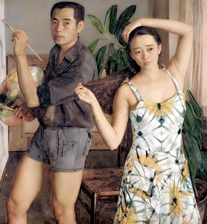 三幅画妻子人体的油画，各有千秋，画新娘的这幅最火，卖了3450万