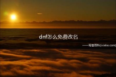 ​dnf怎么免费改名（DNF角色免费改名方法）