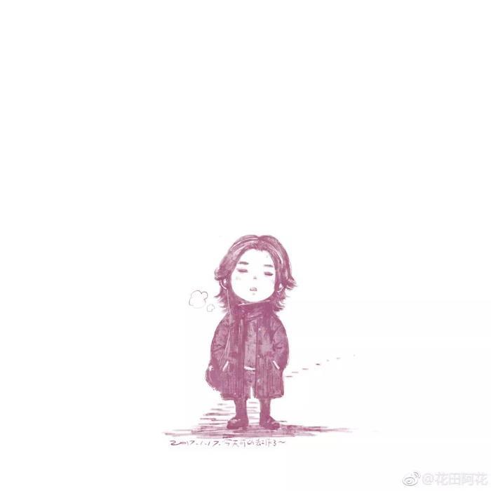 插画师花田阿花-社会印象插画《放学》作者