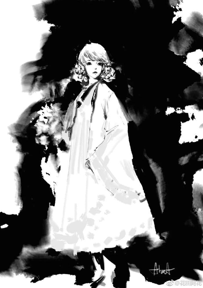 插画师花田阿花-社会印象插画《放学》作者