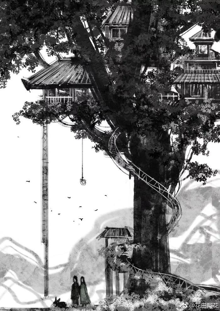 插画师花田阿花-社会印象插画《放学》作者