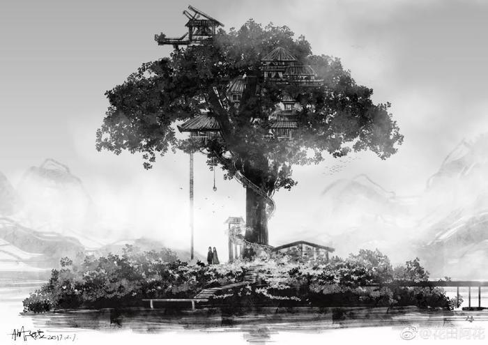 插画师花田阿花-社会印象插画《放学》作者